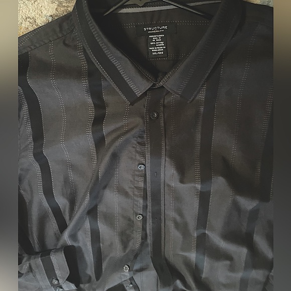 Black Structure Button Up | XX-Large | Never Worn - Picture 3 of 4